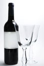 Bordeaux wine with elegant glasses