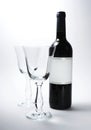 Bordeaux wine with elegant glasses