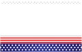 United States flag symbols border divider frame mockup