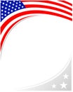 American abstract flag corner banner border Royalty Free Stock Photo