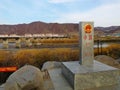 Border of China and North Korea Royalty Free Stock Photo