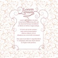 Border and classic pattern. Template for greeting