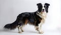 Border Collie on White Background -Generative ai Royalty Free Stock Photo