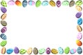 Border with Colorful Easter Eggs Royalty Free Stock Photo