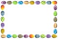 Border with Colorful Easter Eggs Royalty Free Stock Photo