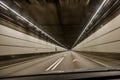 Driving in the tunnel between Sweden and Denmark