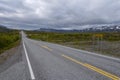 Border crossing between Finland and Norway north of KilpisjÃÂ¤rvi, border crossing is 200m along the road a head