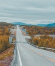 Border crossing between Finland and Norway north of KilpisjÃÂ¤rvi, border crossing is 200m along the road a head