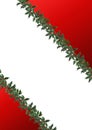 Border decorated with holly leaves Royalty Free Stock Photo