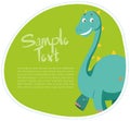 Border design with cute dinosaur illustration Royalty Free Stock Photo