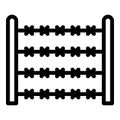 Border fence icon outline vector. Refugee war