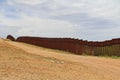 Border Fence Separating the US from Mexico Near Nogales, Arizona Royalty Free Stock Photo