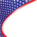 American abstract flag stars and stripes corner banner border Royalty Free Stock Photo