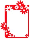 Border frame with coral flowers Royalty Free Stock Photo