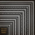 Border frame line pattern brushes corners 1 vector