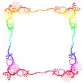 Rainbow Colors Square Border Frame Royalty Free Stock Photo