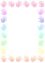 Soft Rainbow Hands Border Frame Royalty Free Stock Photo
