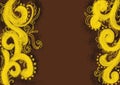 Border gold colour background