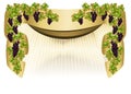 Border with grapes, cdr vector Royalty Free Stock Photo