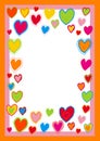 Border with hearts Royalty Free Stock Photo