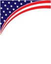 American abstract flag corner border design template Royalty Free Stock Photo