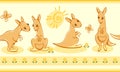 Border with kangaroos.