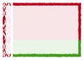 Border made with Belarus national flag