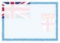 Border made with Fiji national flag