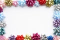 Border Made From Gift Bows Royalty Free Stock Photo