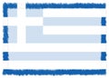Border made with Greece national flag Royalty Free Stock Photo
