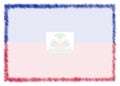 Border made with Haiti national flag Royalty Free Stock Photo