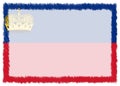 Border made with Liechtenstein national flag