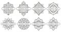 Border made of lines. Geometric pattern.