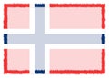 Border made with Norway national flag