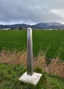 Border Marker Between Canada and the US in BC Royalty Free Stock Photo