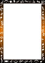 Border with music signs Royalty Free Stock Photo