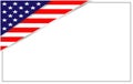 American flag symbols patriotic border corner. Royalty Free Stock Photo