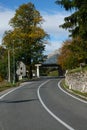 Predel fort border to Italy in Triglav National Park in Slovenia in Autumn Royalty Free Stock Photo