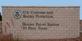 Border Patrol Station, El Paso Texas main entrance sign. Royalty Free Stock Photo