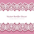 Border pattern with cutout floral swirls Royalty Free Stock Photo