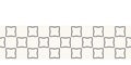 Border pattern hand drawn square dot grid background. Geometric monochrome stripe. geo ribbon edge trim
