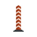 Border pillar icon flat isolated vector