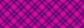Border plaid tartan vector, perfection background pattern texture. Model fabric check textile seamless in bright and magenta