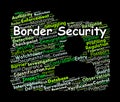 Border Security Word Cloud. Key Concepts in Immigration Control and Threat Prevention Royalty Free Stock Photo