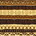 Color seamless pattern in ethnic style. Ornamental element African theme. Set of vintage decorative tribal border. Traditional Mao Royalty Free Stock Photo