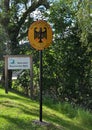 Border sign Federal Republic of Germany in Bayerisch Eisenstein