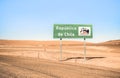 Border sign of Republica de Chile at Bolivia border