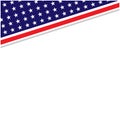 USA abstract flag symbols patriotic corner border frame Royalty Free Stock Photo