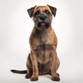 Border Terrier breed dog isolated on a clean white background Royalty Free Stock Photo