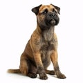 Border Terrier breed dog isolated on a clean white background Royalty Free Stock Photo
